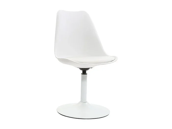 Silla blanca mate pivotante STEEVY