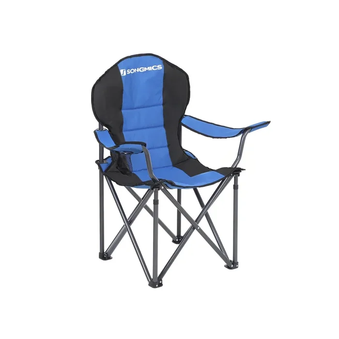 Silla de Camping Plegable Azul-SONGMICS