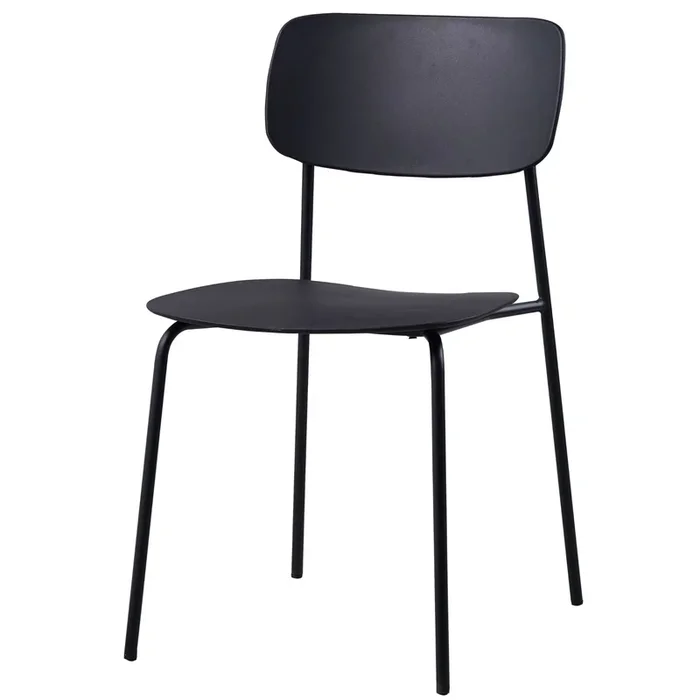 Silla de comedor apilable Minerva Negro Vintahome