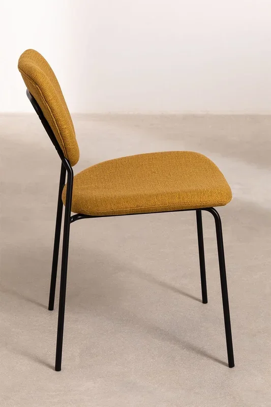 Silla de Comedor Apilable Taris Mostaza – SKLUM