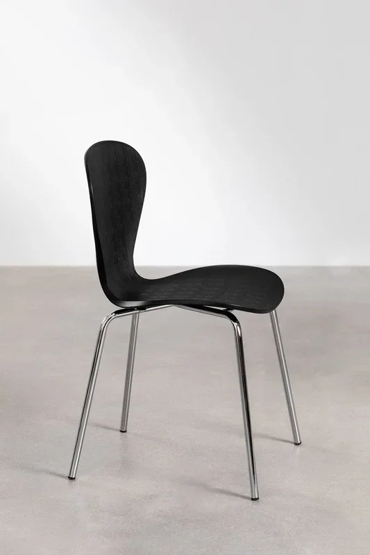 Silla de Comedor Apilable Uit Negro – SKLUM