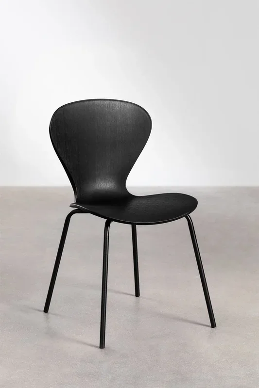 Silla de Comedor Apilable Uit Negro – SKLUM