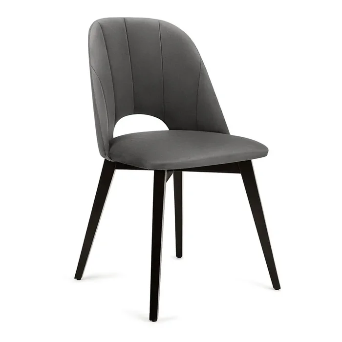 Silla de comedor BOVIO 86×48 cm gris/haya