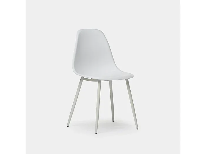Silla de comedor de Plástico Blanco 80 x 45- Nina