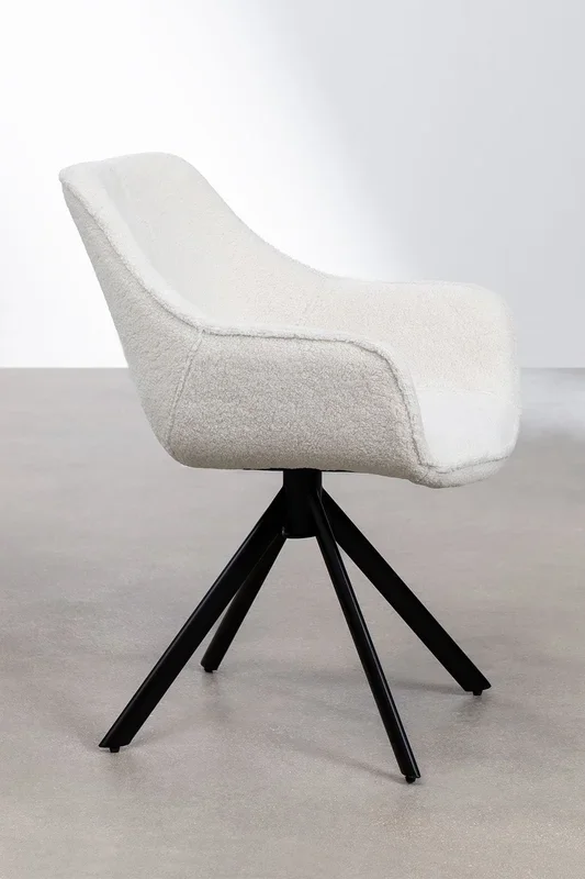 Silla de Comedor en Borreguito Lucy Blanco – SKLUM
