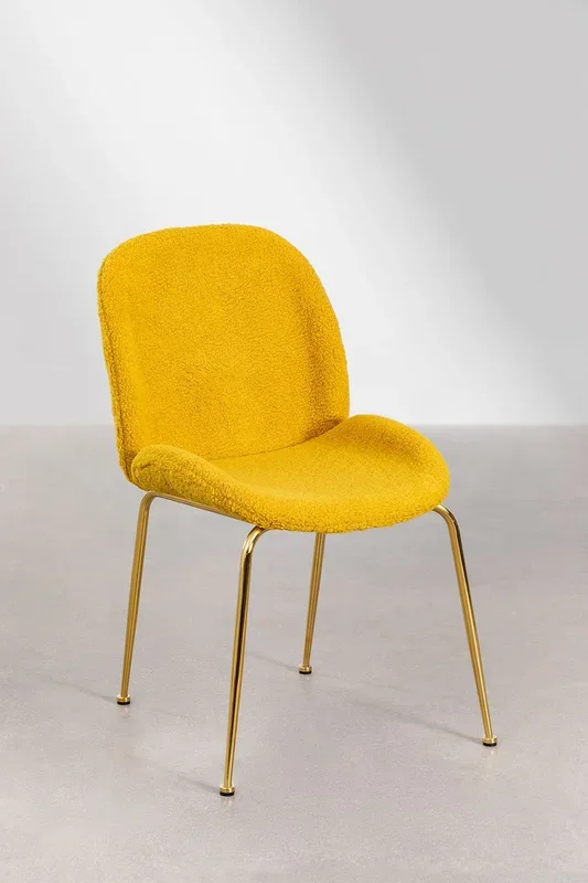 Silla de Comedor en Borreguito Pary Mostaza – SKLUM