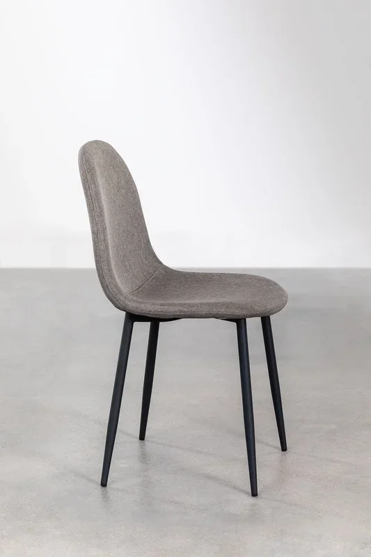 Silla de Comedor Glamm Negro Lino Gris Topo – SKLUM