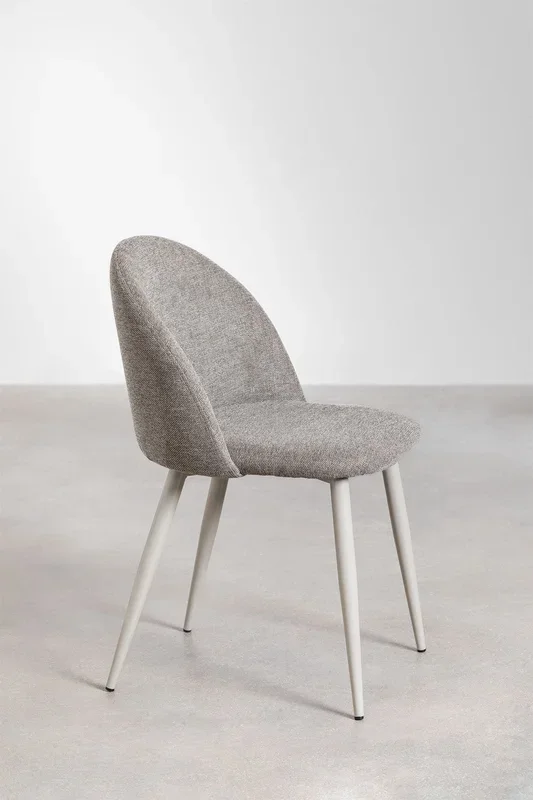 Silla de Comedor Kana Deluxe Tela Marrón Arena – SKLUM