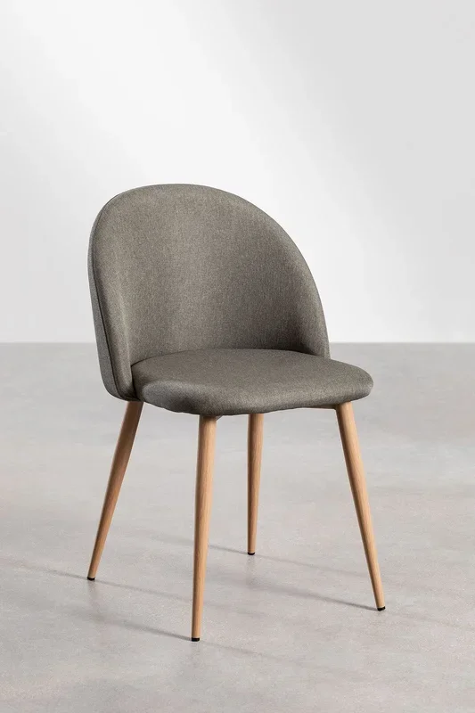 Silla de Comedor Kana Lino Gris Topo – SKLUM