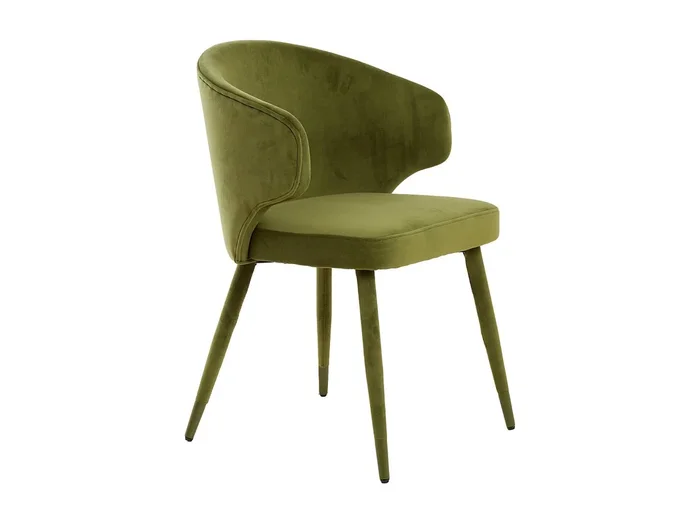 Silla de comedor KOSAKA – 79x57x53cm – Verde – Juego de 2