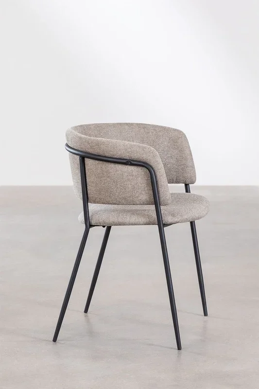 Silla de Comedor Nalon Tela Marrón Arena – SKLUM