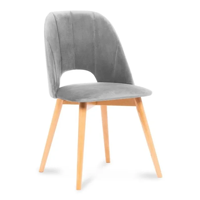 Silla de comedor TINO 86×48 cm gris/roble claro