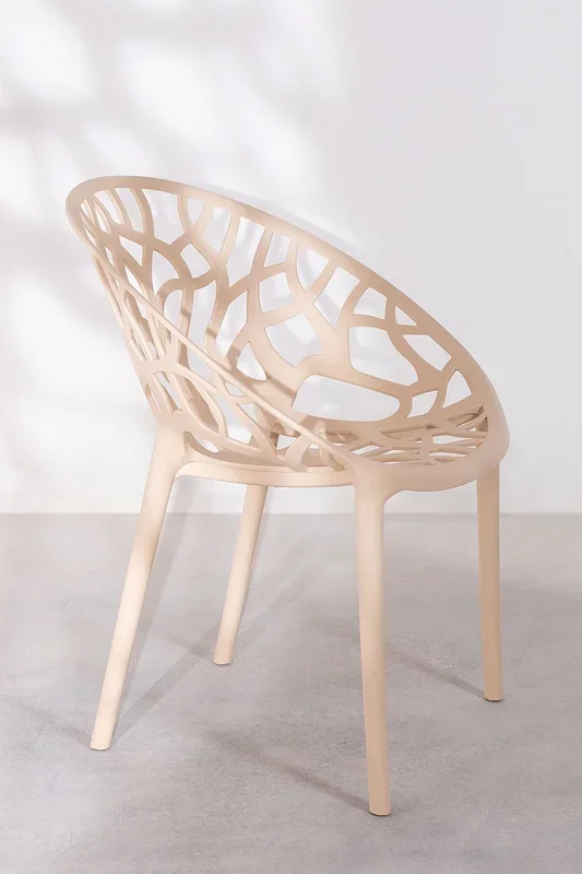 Silla de Jardín Apilable Ores Marrón Trigo – SKLUM