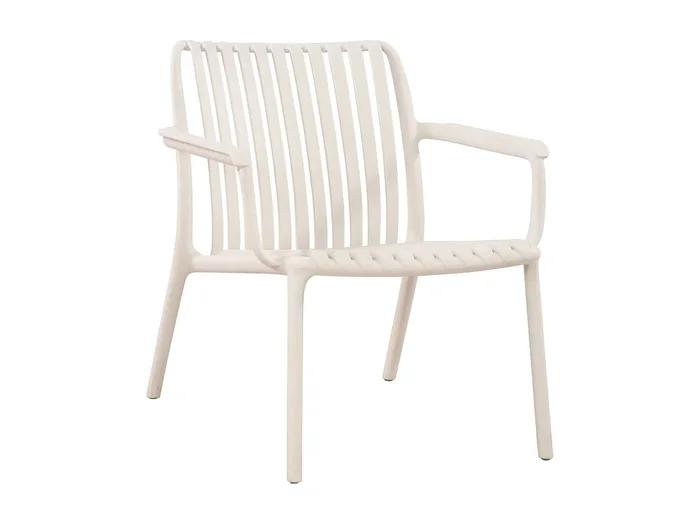 Silla de jardín baja apilable de polipropileno – Beige – SESEH de MYLIA