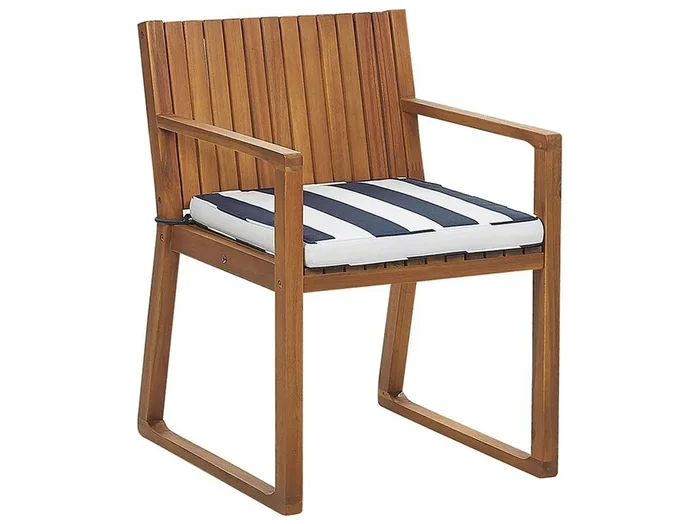 Silla de jardín SASSARI Madera de acacia Azul marino