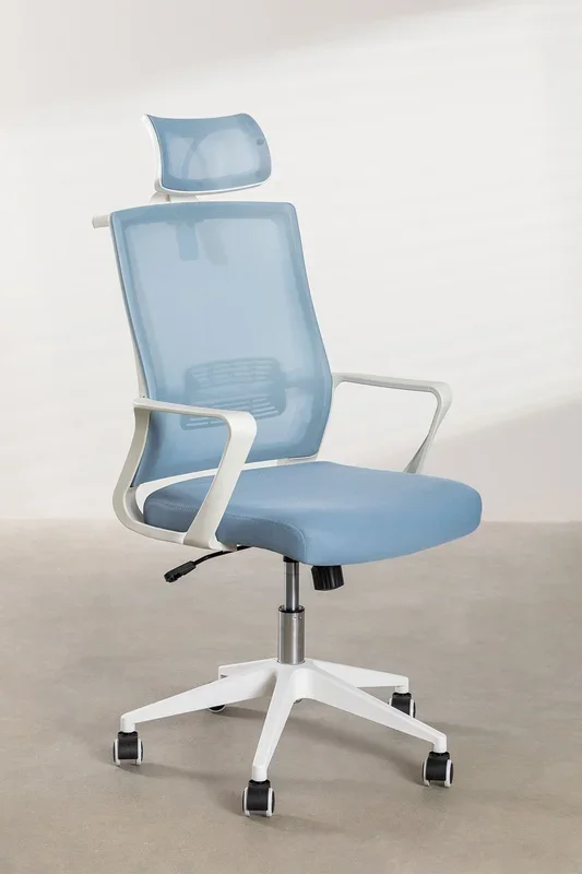 Silla de Oficina con Ruedas y Reposabrazos Teill Colors Azul Niágara – SKLUM