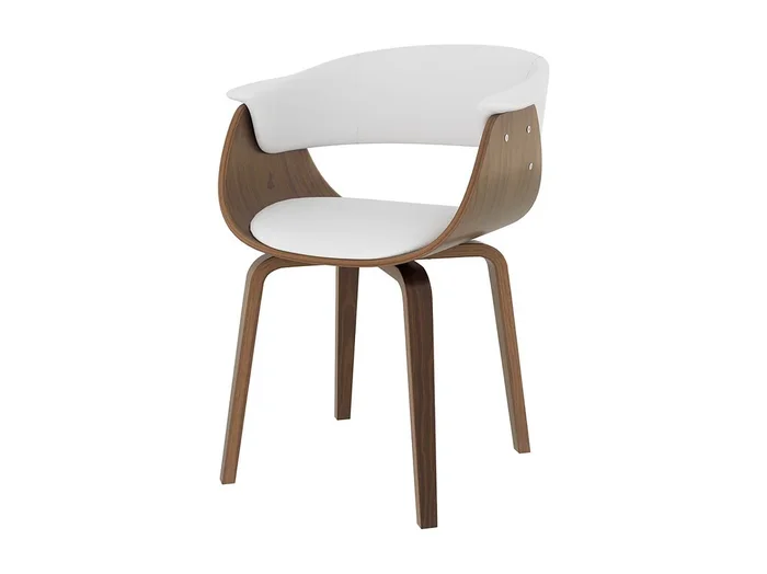 Silla de piel sintética blanca – Piada