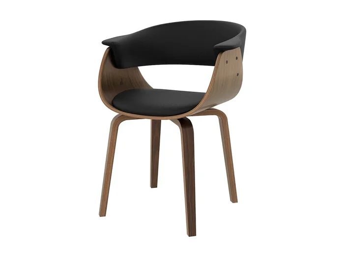 Silla de piel sintética negra – Piada