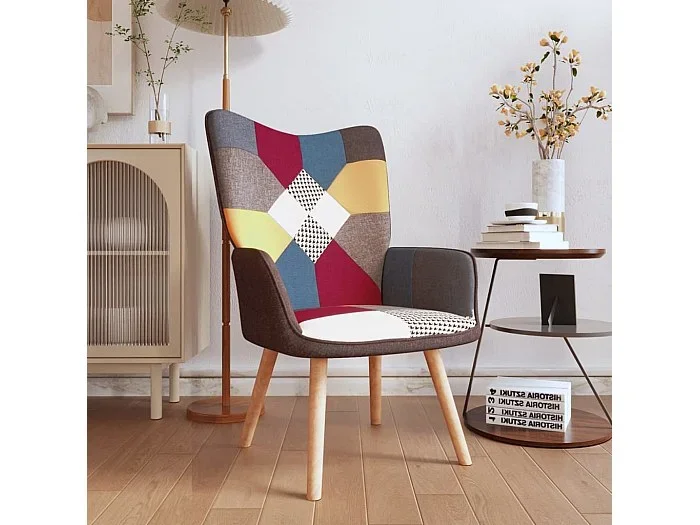 Silla de relajación de tela patchwork