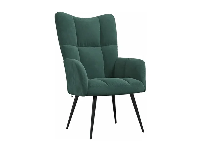 Silla de relajación de terciopelo verde oscuro