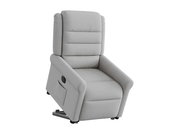 Silla de relax Sillón eléctrico reclinable elevable de tela gris nube SHL6832