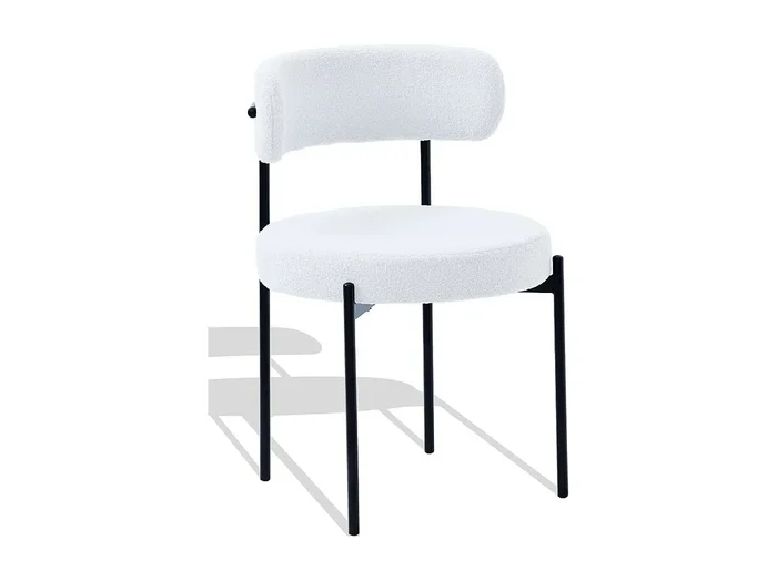 Silla en Terciopelo de Peluche – Lennin – Blanco