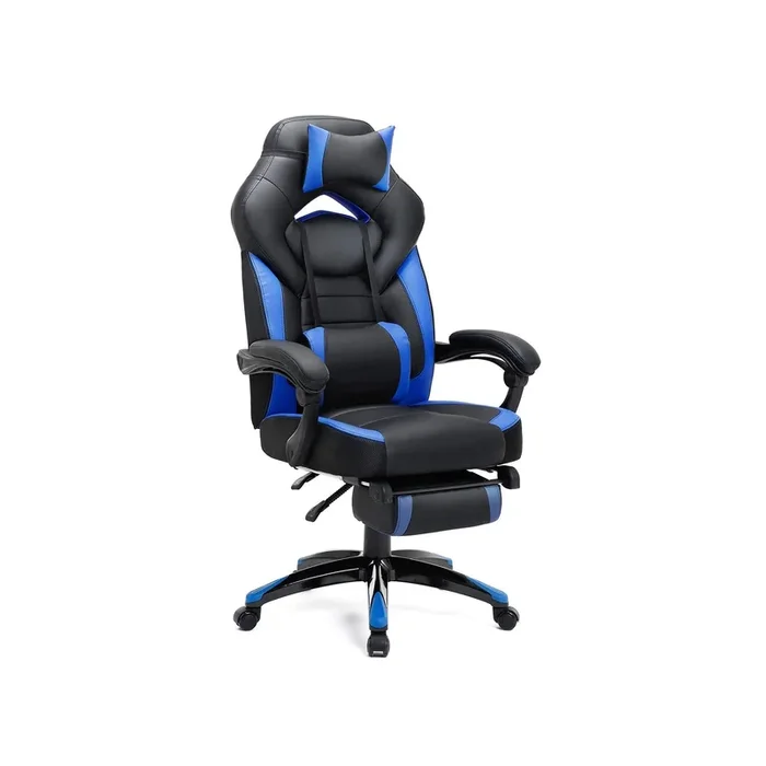 Silla Gaming Negra Azul-SONGMICS
