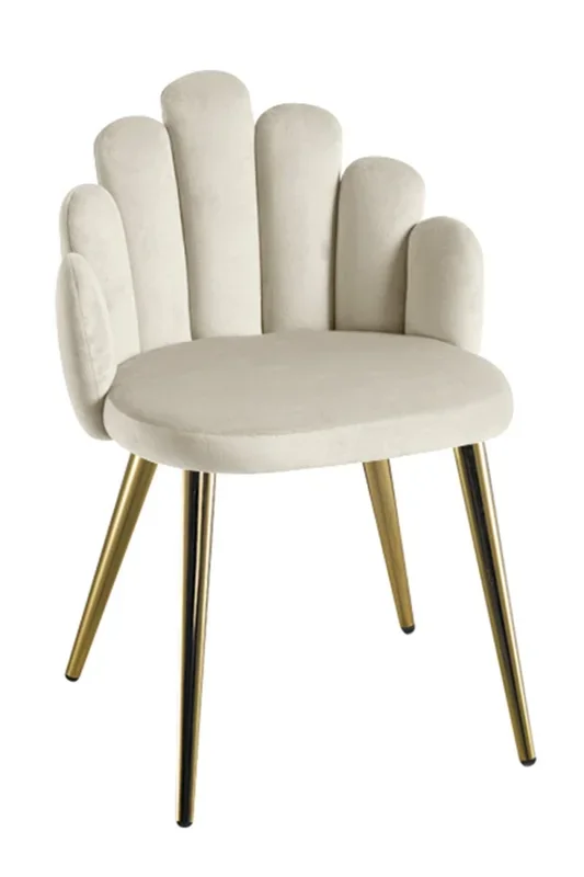 Silla Hand Gold Terciopelo – Beige