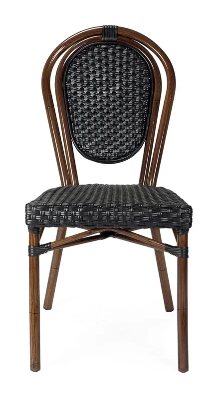 Silla Parisina apilable negro Vintahome