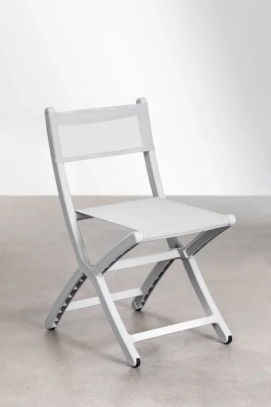 Silla Plegable de Jardín Clarke Gris Glacial – SKLUM