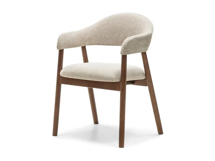 Silla tapizada 57x54x81 cm beige LARIS