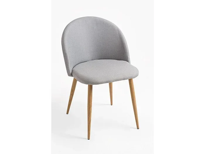 Sillas Comedor – Silla Vint Tela – Gris claro
