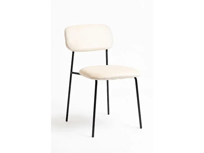Sillas Comedor – Silla Vius Black Terciopelo – Beige
