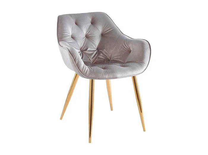 Sillas Comedor – Silla Zandel Golden Terciopelo – Gris