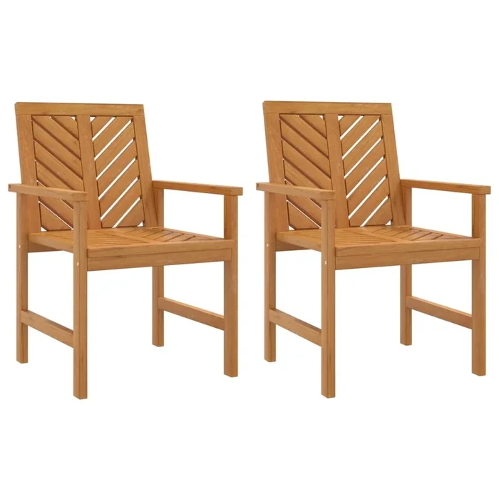 Sillas de comedor de jardin 2 unidades madera maciza acacia