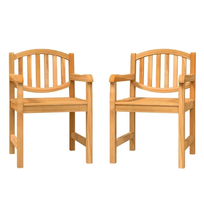 Sillas de jardin 2 unidades madera maciza de teca 58x59x88 cm