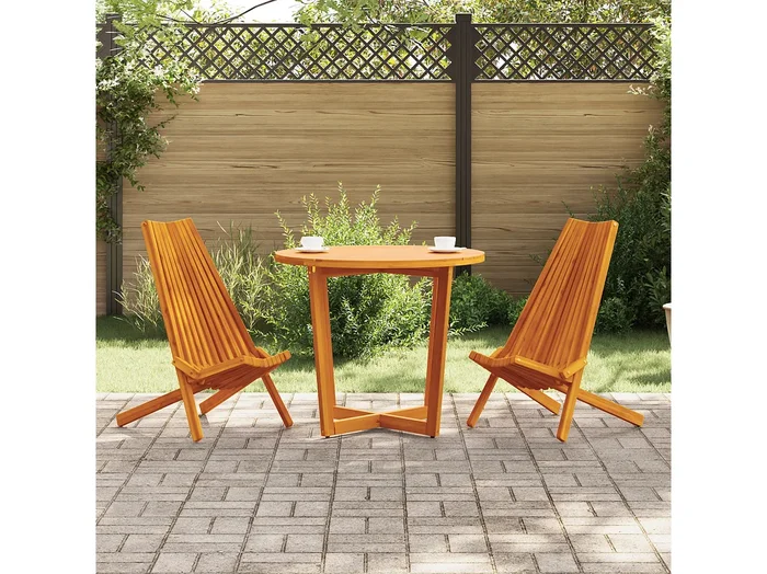 Sillas de jardín plegables 2 piezas madera de acacia
