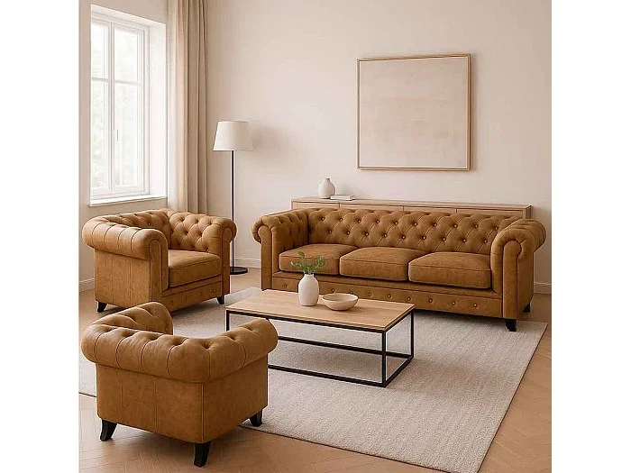 Sillón beige 110x81x77h cm