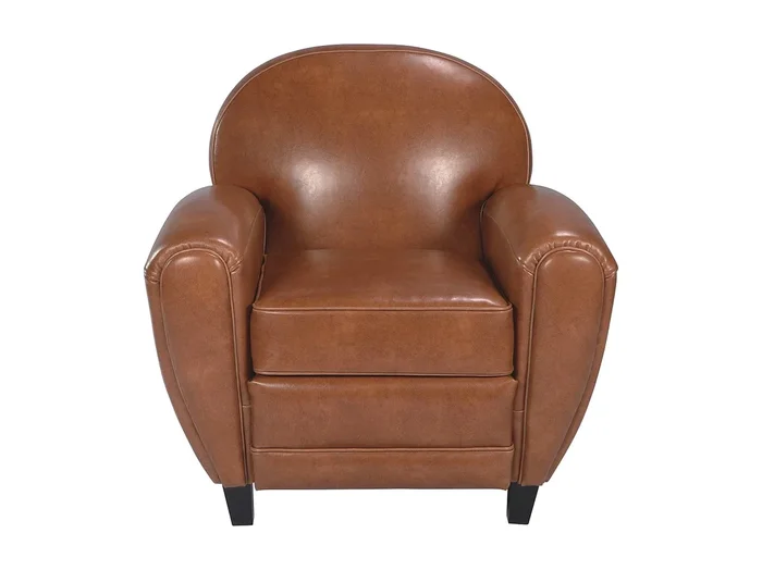 Sillón Camel de cuero recubierto – Club