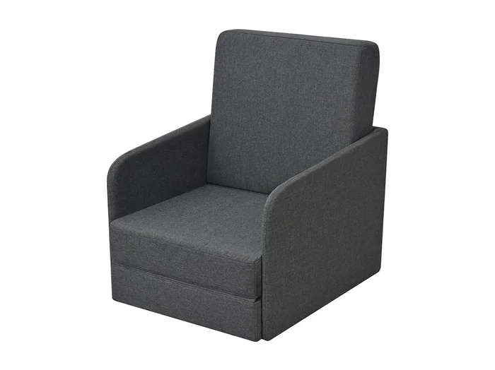 Sillón convertible en cama tela gris oscuro
