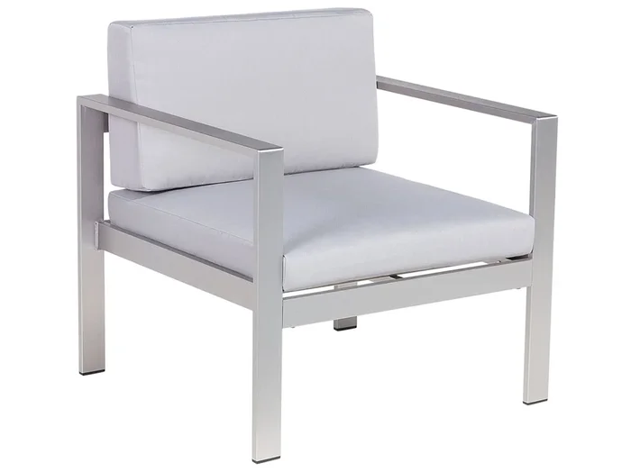 Sillón de jardín SALERNO Metal Gris claro