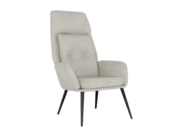 Sillón de relax Silla de relax de cuero sintético de ante gris claro SHL8415