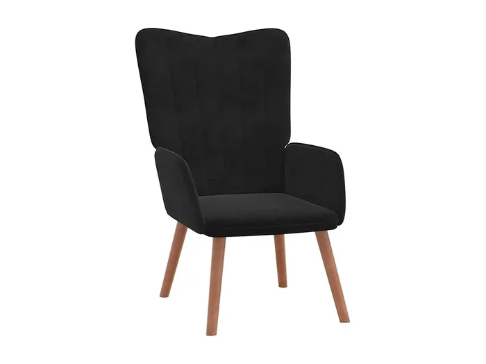 Sillón de relax Silla de relax de terciopelo negro SHL4980