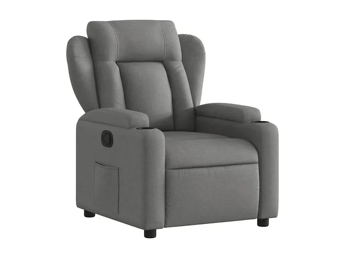 Sillón de relax Silla Sillón reclinable de tela gris oscuro SHL4454