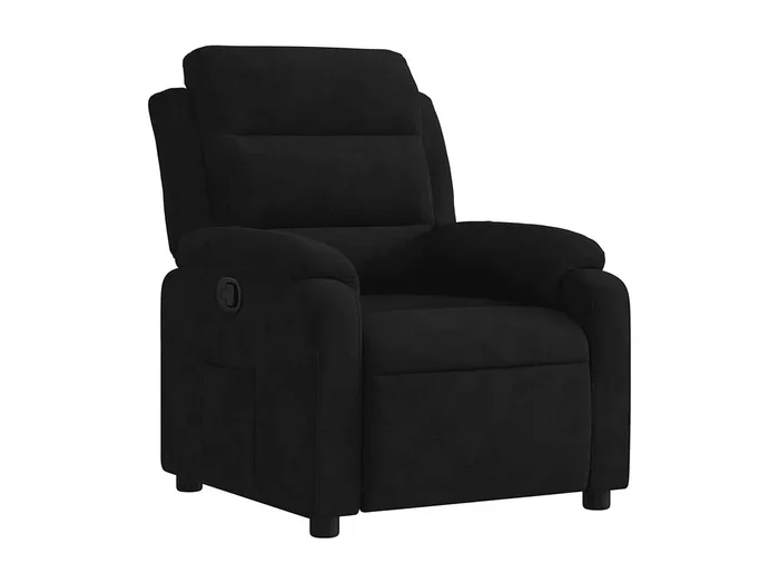 Sillón de relax Silla Sillón reclinable de terciopelo negro SHL7268