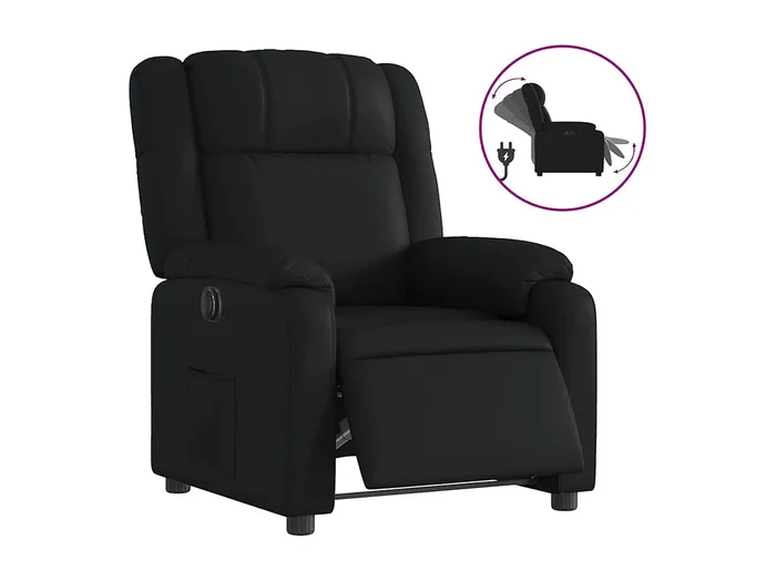 Sillón de relax Silla Sillón reclinable eléctrico de cuero sintético negro SHL5120