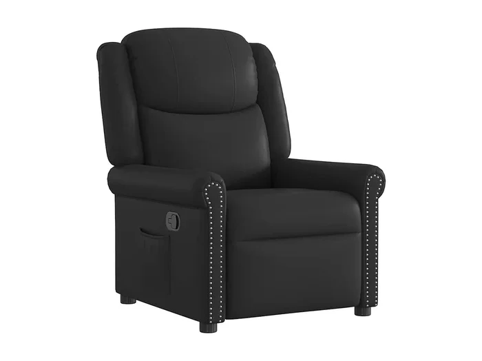 Sillón de relax Sillón reclinable cuero sintético negro brillante SHL6353