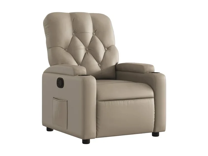 Sillón de relax Sillón reclinable de cuero sintético color capuchino SHL6261