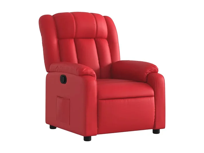 Sillón de relax Sillón reclinable de cuero sintético rojo SHL3082