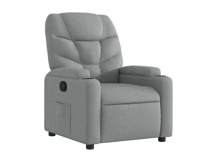 Sillón de relax Sillón reclinable de tela gris claro SHL7633